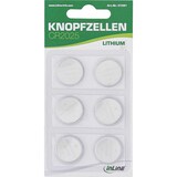 thumbnail of Packung mit 6 Inline-Knopfzellenbatterien, 3 V Lithium, Cr2025