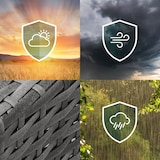 thumbnail of SVITA BROOKLYN XL Rattan Essgruppe Garten Möbel Set mit Tisch, 2 Sessel, 2er Sofa Grau