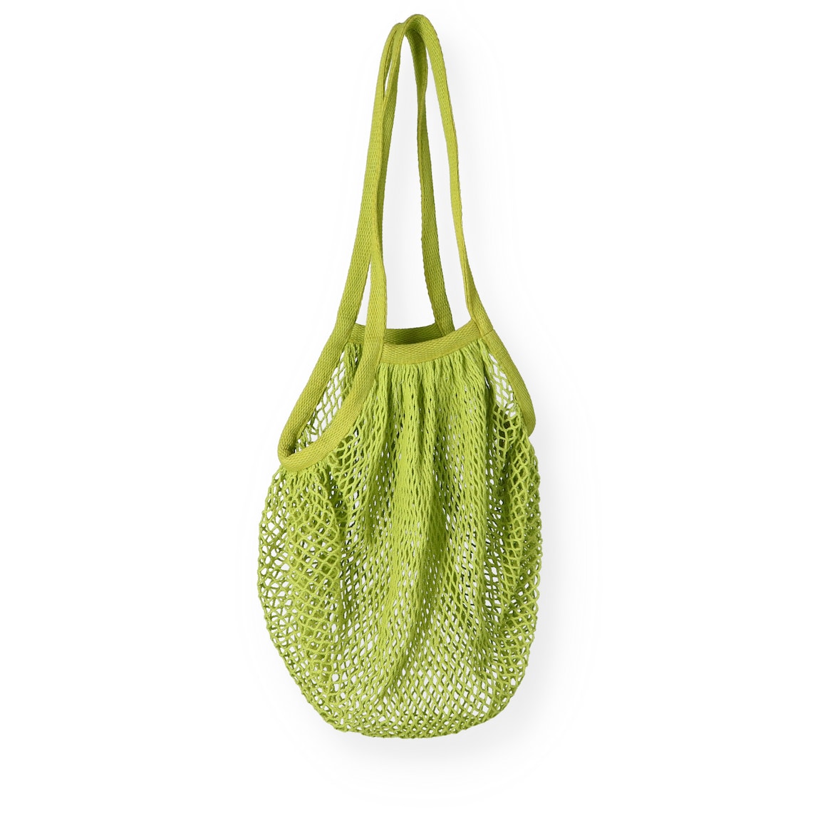 Nette 10 Netztaschen aus Baumwolle grün lange Henkel 380x440mm
