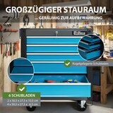 thumbnail of Werkstattwagen "Trutzi" abschließbar  6 Schubladen 78 x 64 cm Kantenschutzleisten Rollcontainer blau