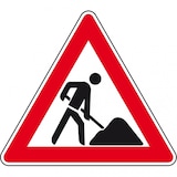 thumbnail of Verkehrszeichen Baustelle, Nr.123, Aluminium RA0, reflektierend, SL 630mm