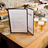 thumbnail of Securit® Crystal portamenu trasparente - Triplo A4 (mostra 6xA4) - Set di 3