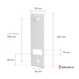 thumbnail of BAUHELD Rollladen Gurtwickler Abdeckplatte 260mm 6 Stück