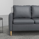 thumbnail of HOMCOM sofá de 2 plazas tapizado en poliéster con 2 bolsillos laterales reposabrazos y patas de madera para dormitorio carga 200 kg 143x76x83 cm