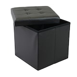 thumbnail of ZARA pouf quadrato in ecopelle colore Nero