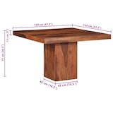 thumbnail of Table à manger 120x120x77 cm bois d'acacia massif Modèle Helios Terrasse Élite