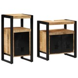 thumbnail of vidaXL Badezimmermöbel Set 2 pcs Braun Massives, grobes Mangoholz