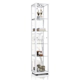 thumbnail of K-Möbel Mobile vetrina in vetro a 2 ante 176x67x33 cm Made in Germany con specchio & serratura & LED Argento