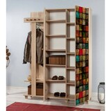 thumbnail of Dmora Mobile da ingresso Dpionett, Entratina appendiabiti, Composizione per atrio, 135x36h194 cm, Quercia e Multicolore