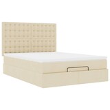 thumbnail of vidaXL Ottoman-Bett mit Matratze & LEDs Creme 140x200 cm Stoff