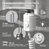 thumbnail of Badheizkörper Elektrisch mit Heizstab 900W 400x1500 mm Weiß gerade mit Seitenanschluss