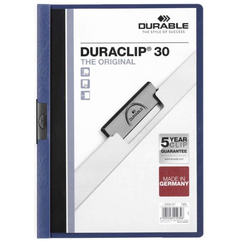 DURABLE Klemmhefter DURACLIP ORIGINAL 30, DIN A4, dunkelblau