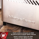 thumbnail of Magefesa Jour - Tostadora para 2 Rebanadas, 820W, Ranura Ancha, 7 Niveles de Tostado, Bandeja Recogemigas, Expulsión Automática, 3 Funciones