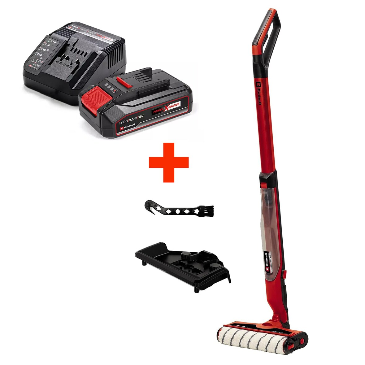 Einhell Akku Hartbodenreiniger CLEANEXXO 18 V + 2,5Ah Akku Starterkit
