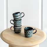 thumbnail of Coffret de 4 tasses Helsinki bleu 18 cl -  18.00 cl Rond Grès Table Passion 10.00x7.00 cm