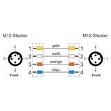 thumbnail of METZ CONNECT Verbindungsleitung M12 ST-M12 ST, 4-polig D-kodiert, 5 m
