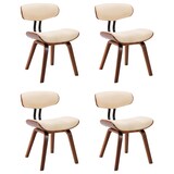thumbnail of vidaXL Esszimmerstühle 4 Stk. Creme Bugholz und Kunstleder