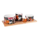 thumbnail of Service apéritif 4 pièces Taiana 34,5 cm -  Multicolore Rectangulaire Porcelaine Table Passion 35.00x13.00 cm
