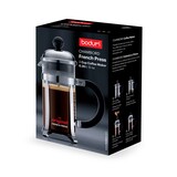 thumbnail of Cafetière Chambord 3 tasses en inox -  35.00 cl Transparent / Cristal Rond Verre Bodum 7.50x13.50 cm