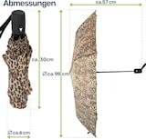 thumbnail of Taschenschirm Leopardenmuster Automatik 8 Streben Fiberglas 100 cm