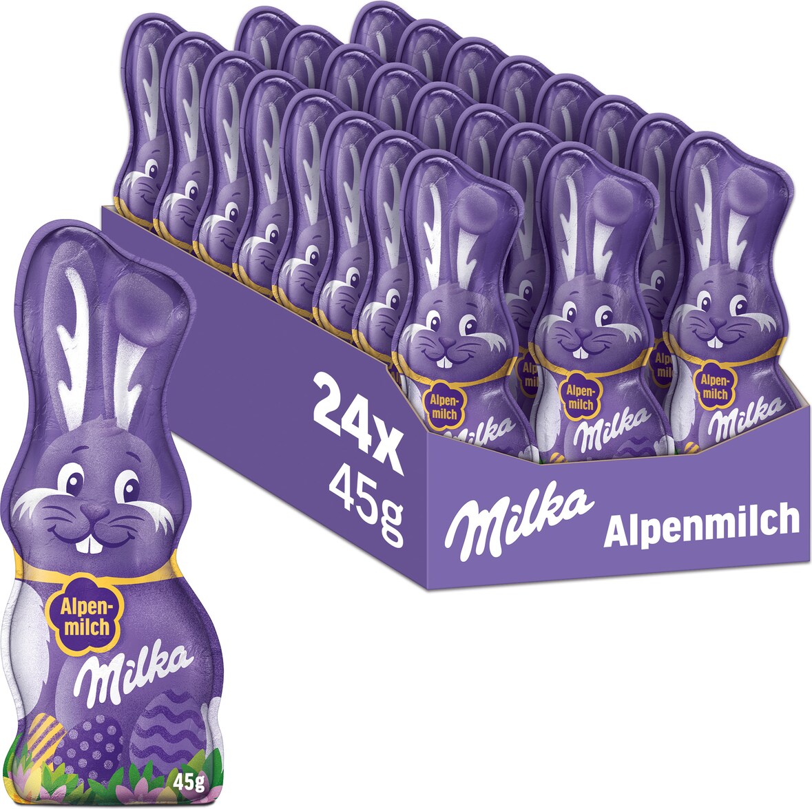 Milka Schmunzelhase Alpenmilch 24 x 45 g (1,08 kg)