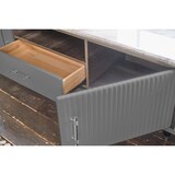 thumbnail of KAWOLA Lowboard MARIA TV-Bank Marmorplatte Kunstleder grau
