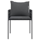 thumbnail of vidaXL Gartenstühle mit Kissen 2 Stk. Schwarz 54x61x83 cm Poly Rattan