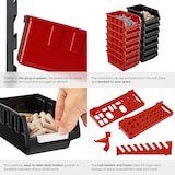 thumbnail of tectake Revistero con 28 cajas apilables y soportes para herramientas - Juego de 2 negro