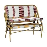 thumbnail of METRO PROFESSIONAL Banc Pigalle, aluminium / rotin PE, 122 x 58 x 88 cm, empilable, rouge