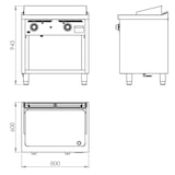 thumbnail of FryTop Industrial Gas Acero Rectificado Con Mueble FT6008E de HR Fainca