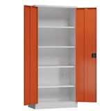 thumbnail of Aktenschrank Metallschrank 2 Türen, 4 Fachböden 180x80x38cm lichtgrau/feuerrot X-530334