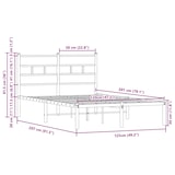 thumbnail of vidaXL Bettgestell ohne Matratze mit Kopfteil Braun Eiche 120x200 cm