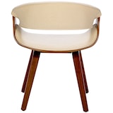 thumbnail of Sedia da pranzo Foley Noce/crema/Tessuto