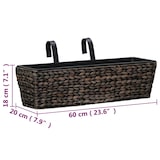 thumbnail of vidaXL Plantenbakken 2 st waterhyacint bruin