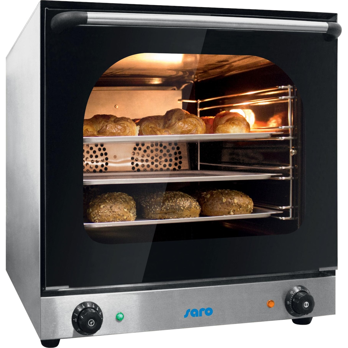 Four professionnel à convection 4 plateaux 435x315 mm - 60-300°C - Double ventilateur 2,67 kW - TERNI - Saro