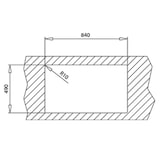 thumbnail of TEKA Diamond Glas-Einbauspüle mit einem Becken und Abtropffläche, reversibel, R15 Radius, Glas Grau, Edelstahl poliert 115100021
