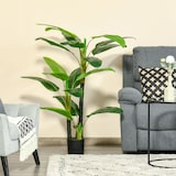 thumbnail of HOMCOM Banano Pianta in Vaso Pianta Finta per Interno ed Esterno 150cm