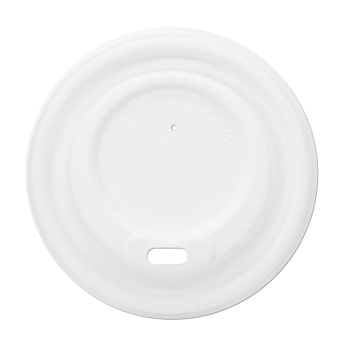 100 Kaffeebecher-Deckel - Bagasse Deckel Kaffeebecher 80mm (weiß, 200ml)