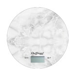 thumbnail of Cheffinger 5 Kg LCD-Display Küchenwaage Glass Marmor Weiß Design Antirutsch