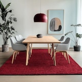 thumbnail of Carpetsale24 Baumwolle Teppich Rot 200x290 cm  Waschbar Vintage Kelim Kurzflor Rutschfest & Weich Einfarbig Meliert Für Wohnzimmer Schlafzimmer