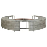 thumbnail of vidaXL Whirlpool-Umrandung Grau Poly Rattan