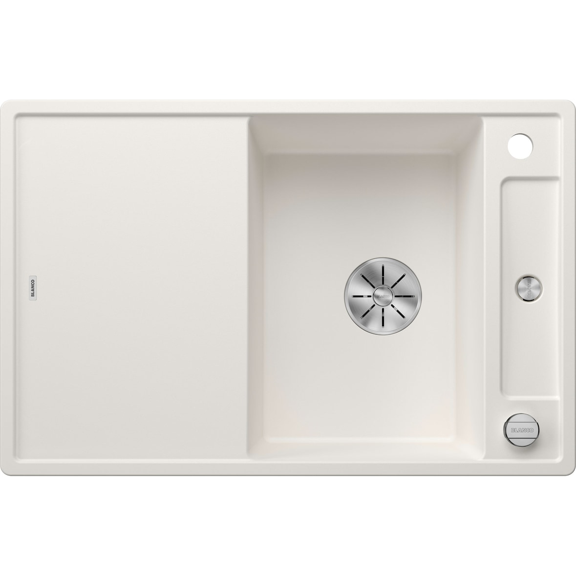 BLANCO AXIA III 45 S Einbauspüle / SILGRANIT / Weiß / Reversibel / Excenter -