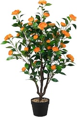 thumbnail of COSTWAY 100 cm Künstlicher Baum mit Blumen, Künstlicher Kamelienbaum, Kunstpflanze im Topf, Kunstblume für Zuhause Büro
