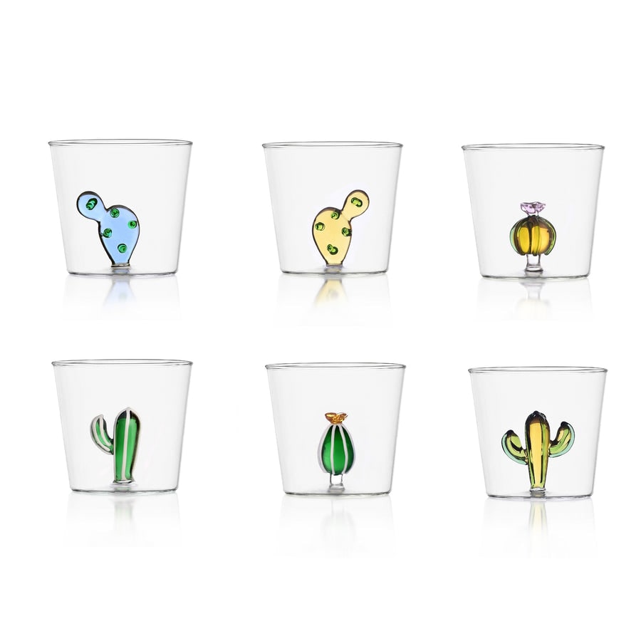 Ichendorf – 6er-Set Trinkgläser: DESERT PLANTS – Design von Alessandra Baldereschi
