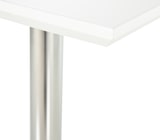 thumbnail of Stehtisch höhenverstellbar Weiß 60x60x92 cm quadratisch MDF Tischplatte Stahlgestell mit rutschfesten Gummifüßen modern für Küche Balkon