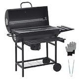 thumbnail of Barbecue A Carbone Con Coperchio Termometro Integrato Ideale Per Giardino Terrazzo E Balcone 112 x 63.5 x 97 Cm Nero