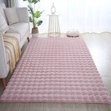 thumbnail of Carpetsale24 Teppich Läufer 80x250 cm Rosa, Flauschiger Kunstfell Teppich in Felloptik mit Bubble-Design, Super Weich, Plüschig für Wohnzimmer