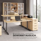 thumbnail of bümö Schreibtisch Schrank abschließbar, Schubladenschrank Holz in Eiche, Container mit Schubladen - Schubladen Schrank Büro, Schreibtisch Container