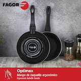 thumbnail of FAGOR Optimax Set 3 Sartenes 20-24-28 cm Inducción, Acero Esmaltado, Antiadherente XYLAN Ecológico sin PFOA, Negro