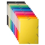 thumbnail of Exacompta - Réf. 17100H - Carton de 50 chemises à élastiques - dimensions 24 x 32 cm pour documents au format A4 - 12 couleurs assorties